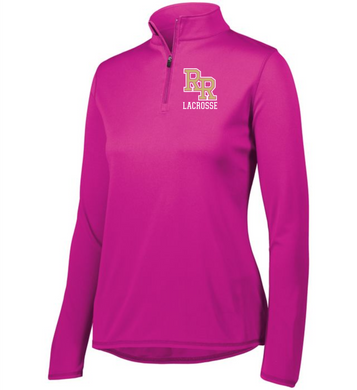 RR-LAX-111-1 - Augusta Ladies Attain Wicking 1/4 Zip Pullover -  RR Lacrosse Logo