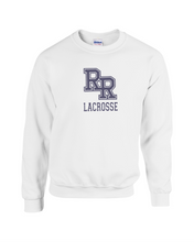 Load image into Gallery viewer, RR-LAX-304-1 - Gildan Adult 8 oz., 50/50 Fleece Crew - RR Lacrosse Logo