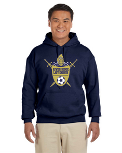 Item RR-SOC-301-1 Gildan Adult 8 oz., 50/50 Fleece Hoodie - River Ridge Lady KNIGHTS Soccer Logo