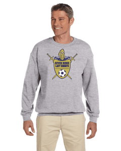 Item RR-SOC-304-1 - Gildan Adult 8 oz., 50/50 Fleece Crew - RR Lady KNIGHTS Soccer Logo