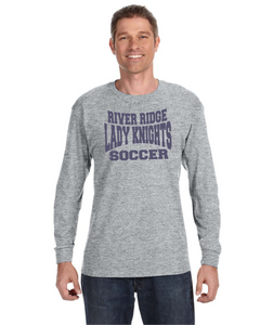 Item RR-SOC-602-2 - Jerzees 5.6 oz. DRI-POWER ACTIVE Long-Sleeve T-Shirt - RR KNIGHTS Soccer Logo