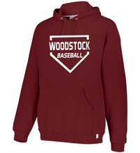 Load image into Gallery viewer, WW-BB-091-11 - Russell Athletic Unisex Dri-Power® Hooded Sweatshirt - Woodstock Diamond Baseball Logo