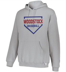 WW-BB-091-11 - Russell Athletic Unisex Dri-Power® Hooded Sweatshirt - Woodstock Diamond Baseball Logo