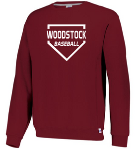 WW-BB-092-11 - Russell Athletic Unisex Dri-Power Crewneck Sweatshirt - Woodstock Diamond Baseball Logo