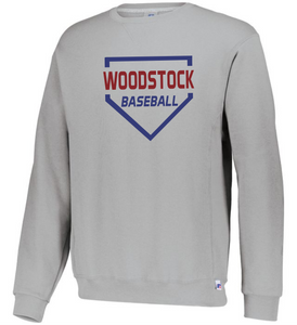 WW-BB-092-11 - Russell Athletic Unisex Dri-Power Crewneck Sweatshirt - Woodstock Diamond Baseball Logo