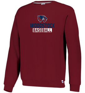 WW-BB-095-1 - Russell Athletic Unisex Dri-Power Crewneck Sweatshirt - Woodstock 2022 Baseball Logo