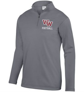WW-FB-102-2 - Augusta 1/4 Zip Wicking Fleece Pullover -WW Football Logo