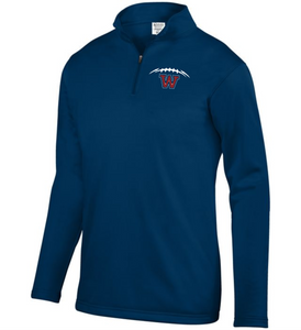 WW-FB-102-5 - Augusta 1/4 Zip Wicking Fleece Pullover - Football Laces Logo