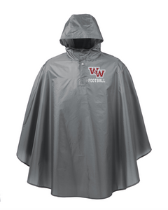 WW-FB-460-2 - Team 365 Adult Zone Protect Packable Poncho - WW Football Logo