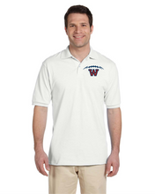 Load image into Gallery viewer, WW-FB-502-3 - Jerzees Adult 5.6 oz. SpotShield™ Jersey Polo - Football Laces Logo