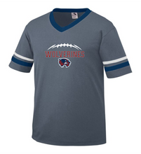 Load image into Gallery viewer, WW-FB-510-6 - Augusta Sleeve Stripe Jersey - Wolverine FB Laces Logo
