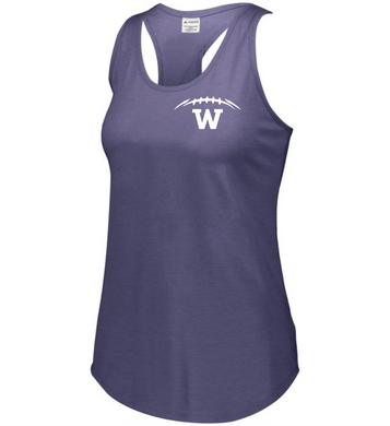 WW-FB-521-9 - Augusta Ladies Lux Tri-Blend Tank - Laces & Wolverine Back Logo