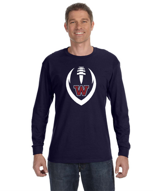 WW-FB-551-4 - Jerzees 5.6 oz. DRI-POWER® ACTIVE Long-Sleeve T-Shirt - W Football Logo