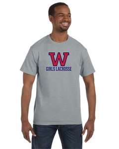 WW-GLAX-535-1- Jerzees Dri-Power Short Sleeve T-Shirt - Woodstock Girls Lacrosse Logo