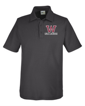 Load image into Gallery viewer, WW-GLAX-551-1 - Core 365 Fusion ChromaSoft Pique Polo - Woodstock Girls Lacrosse Logo