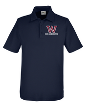 Load image into Gallery viewer, WW-GLAX-551-1 - Core 365 Fusion ChromaSoft Pique Polo - Woodstock Girls Lacrosse Logo