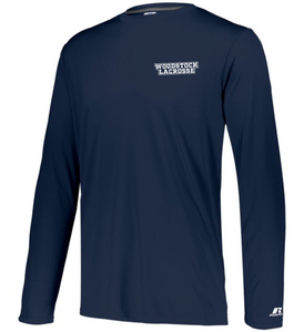 WW-GLAX-557-3- Attain Wicking Raglan Long Sleeve Tee - Woodstock Lacrosse Logo