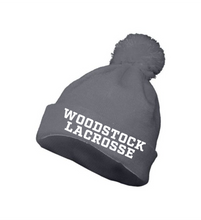 Load image into Gallery viewer, WW-GLAX-907-11 - Augusta POM BEANIE - Woodstock Lacrosse Logo