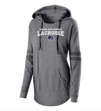 Load image into Gallery viewer, WW-LAX-242-4 - Holloway LADIES HOODED LOW KEY PULLOVER - Junior Wolverine LAX Logo