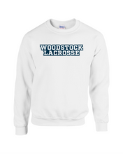 Load image into Gallery viewer, WW-LAX-305-8 - Gildan Adult 8 oz., 50/50 Fleece Crew - Woodstock Lacrosse Logo