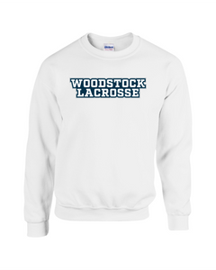 WW-LAX-305-8 - Gildan Adult 8 oz., 50/50 Fleece Crew - Woodstock Lacrosse Logo