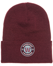 Load image into Gallery viewer, WW-LAX-915 - Yupoong Adult Cuffed Knit Beanie   - Woodstock W LAX Logo