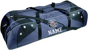 WW-LAX-A05 Martin Sports Deluxe Lacrosse Player's Bag - Woodstock W LAX Logo & Personalized Player Name