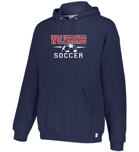 WW-SOC-091-2 - Russell Athletic Unisex Dri-Power® Hooded Sweatshirt - WHS Wolverine Soccer Logo
