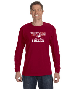 WW-SOC-536-2 - Jerzees 5.6 oz. DRI-POWER® ACTIVE Long-Sleeve T-Shirt - WHS Wolverine Soccer Logo