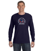 Load image into Gallery viewer, WW-SOC-536-3 - Jerzees 5.6 oz. DRI-POWER® ACTIVE Long-Sleeve T-Shirt - Woodstock Wolverine Soccer Logo